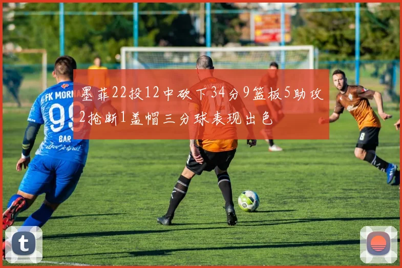 墨菲22投12中砍下34分9篮板5助攻2抢断1盖帽三分球表现出色